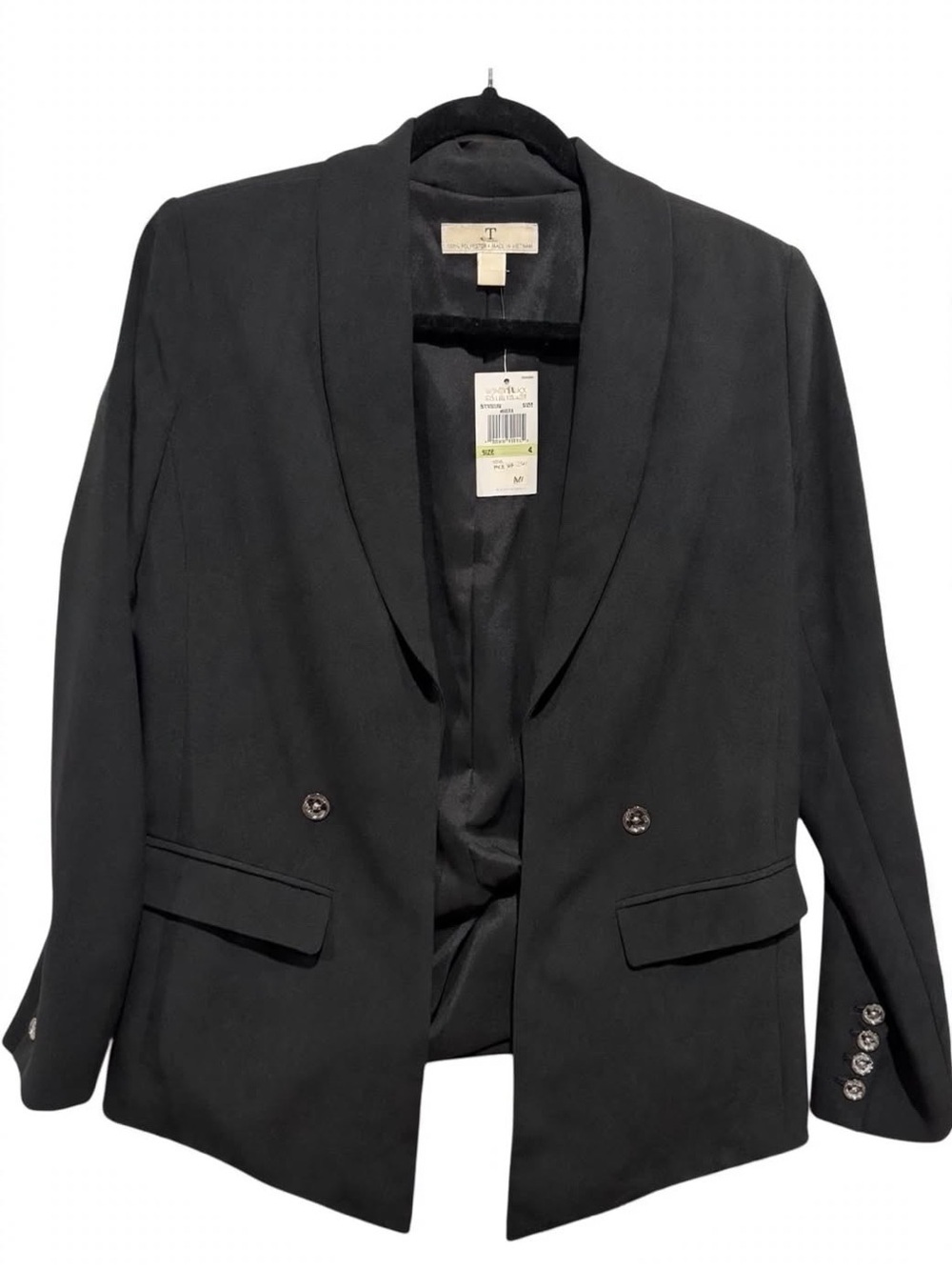 NWT Michael Kors Black Shawl Collar Blazer - Size 4